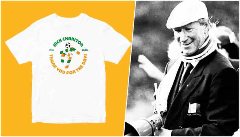 Commemorative Jack Charlton t-shirts raising money for those living with dementia Commemorative Jack Charlton t-shirts raising money for those living with dementia