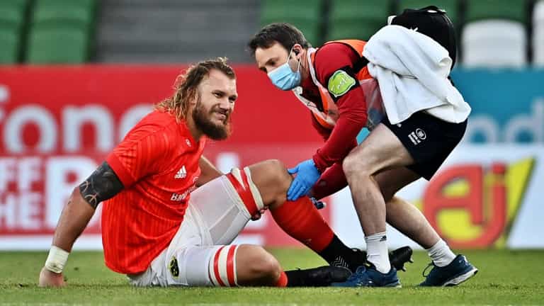 Seven minutes into rugby’s return, Munster hit with injury nightmare Seven minutes into rugby’s return, Munster hit with injury nightmare