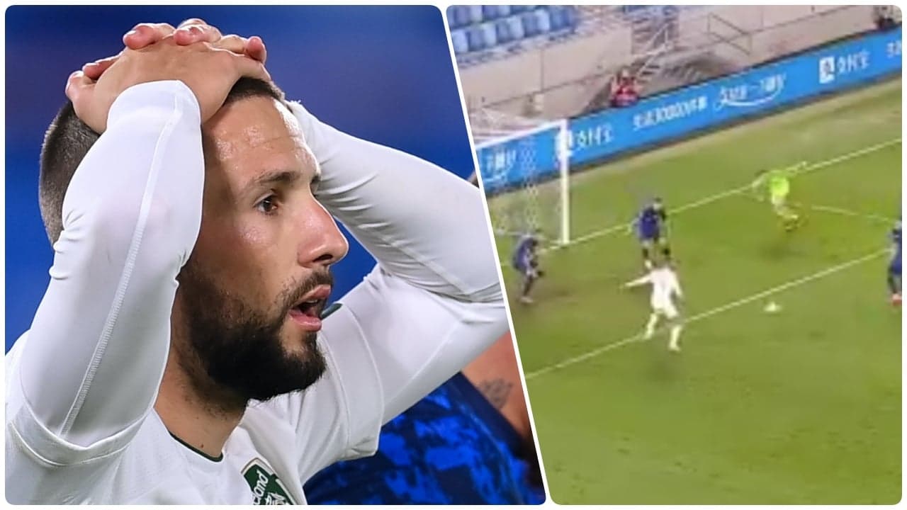 Conor Hourihane misses sitter as Shane Duffy clears off the line