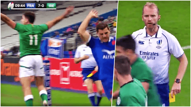 Wayne Barnes denies Ireland penalty try with huge call Wayne Barnes denies Ireland penalty try with huge call